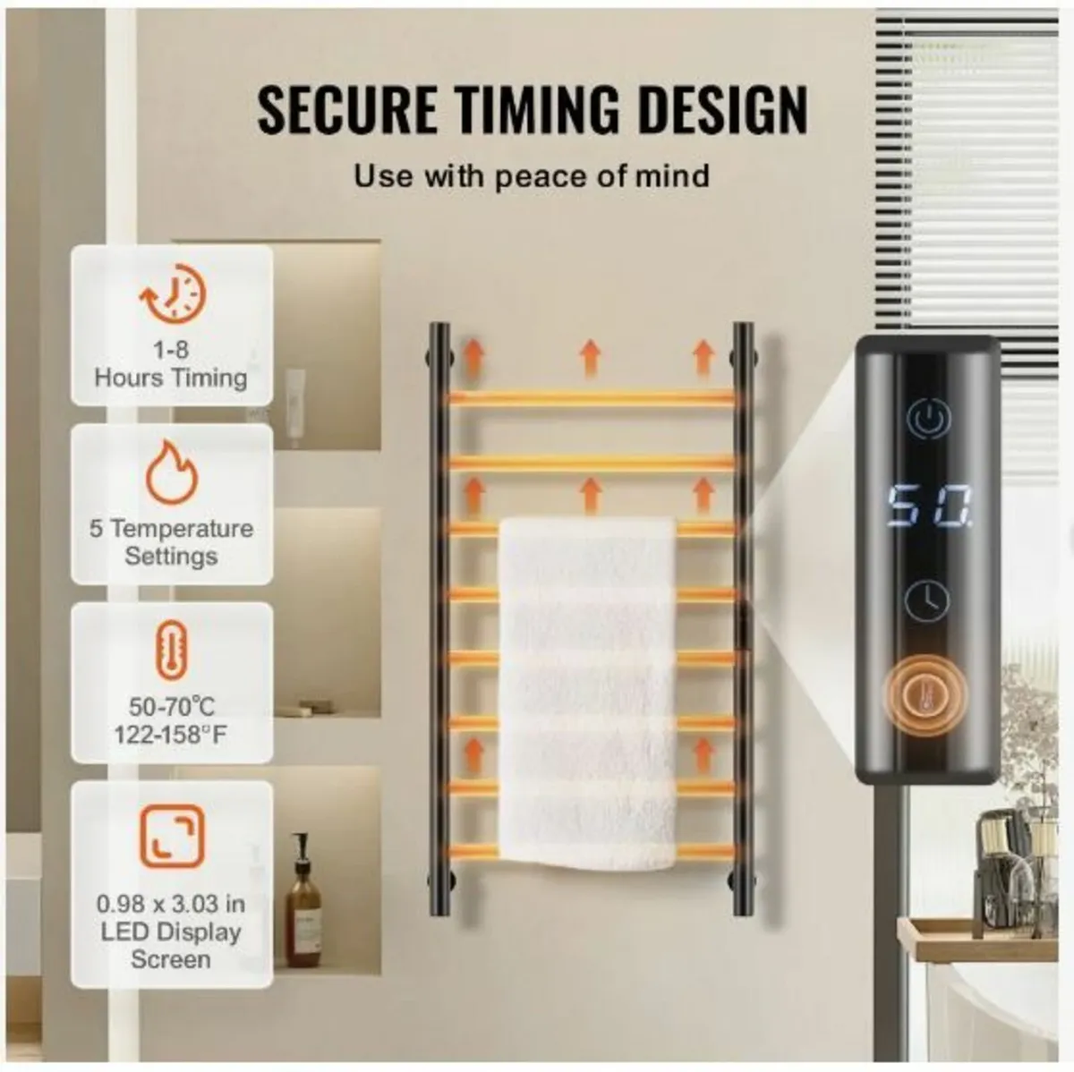 8 Bars Towel Warmer Rack - Image 4