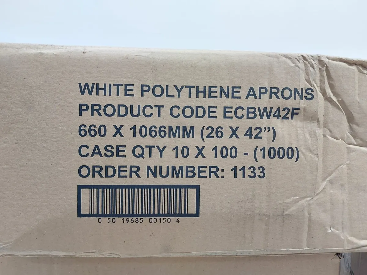 Online Auction Of White Polythene Aprons - Image 2