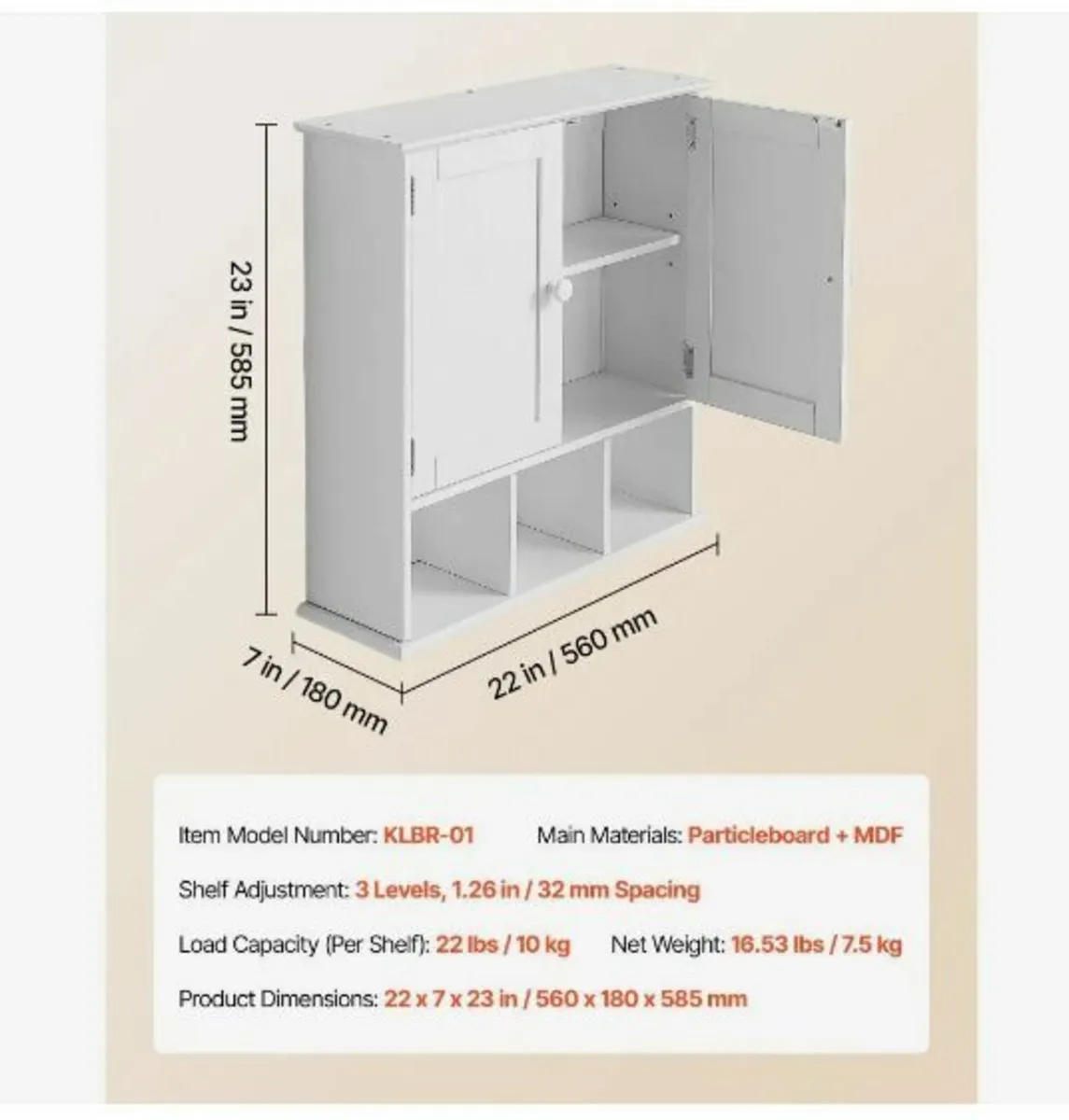 Bathroom Wall Cabinet - Image 4