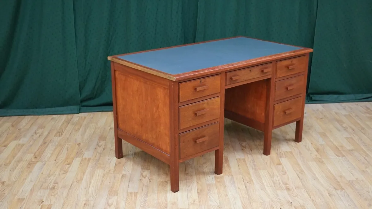 Mid-Century Solid Teak Desk - Image 3
