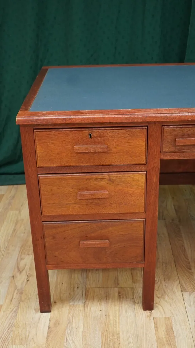 Mid-Century Solid Teak Desk - Image 4