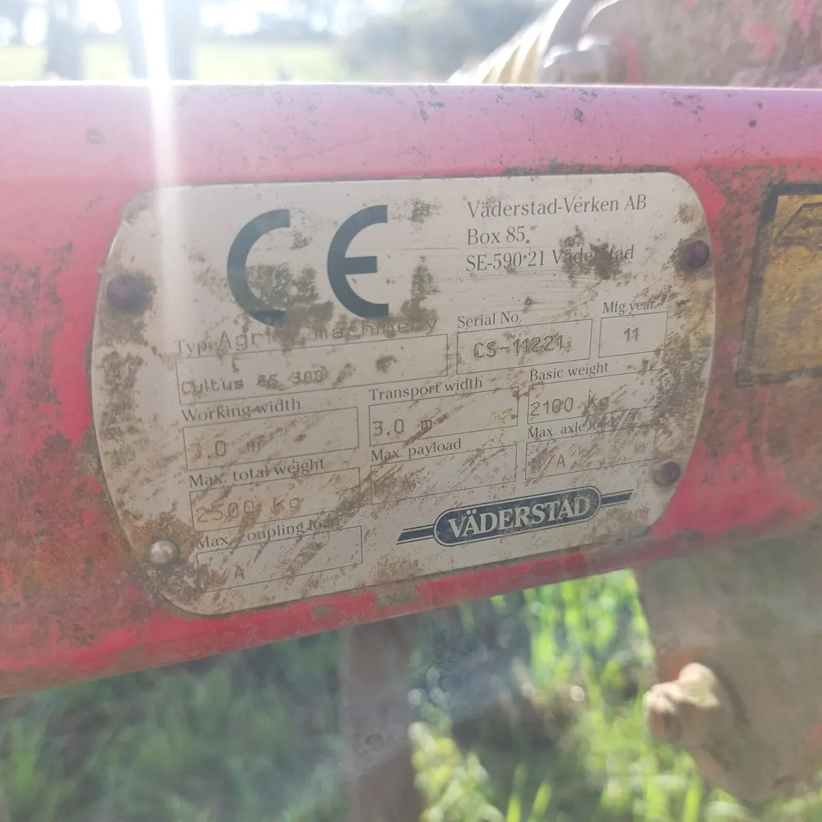 Vaderstad Cultus 300 Tine Cultivator - Image 2