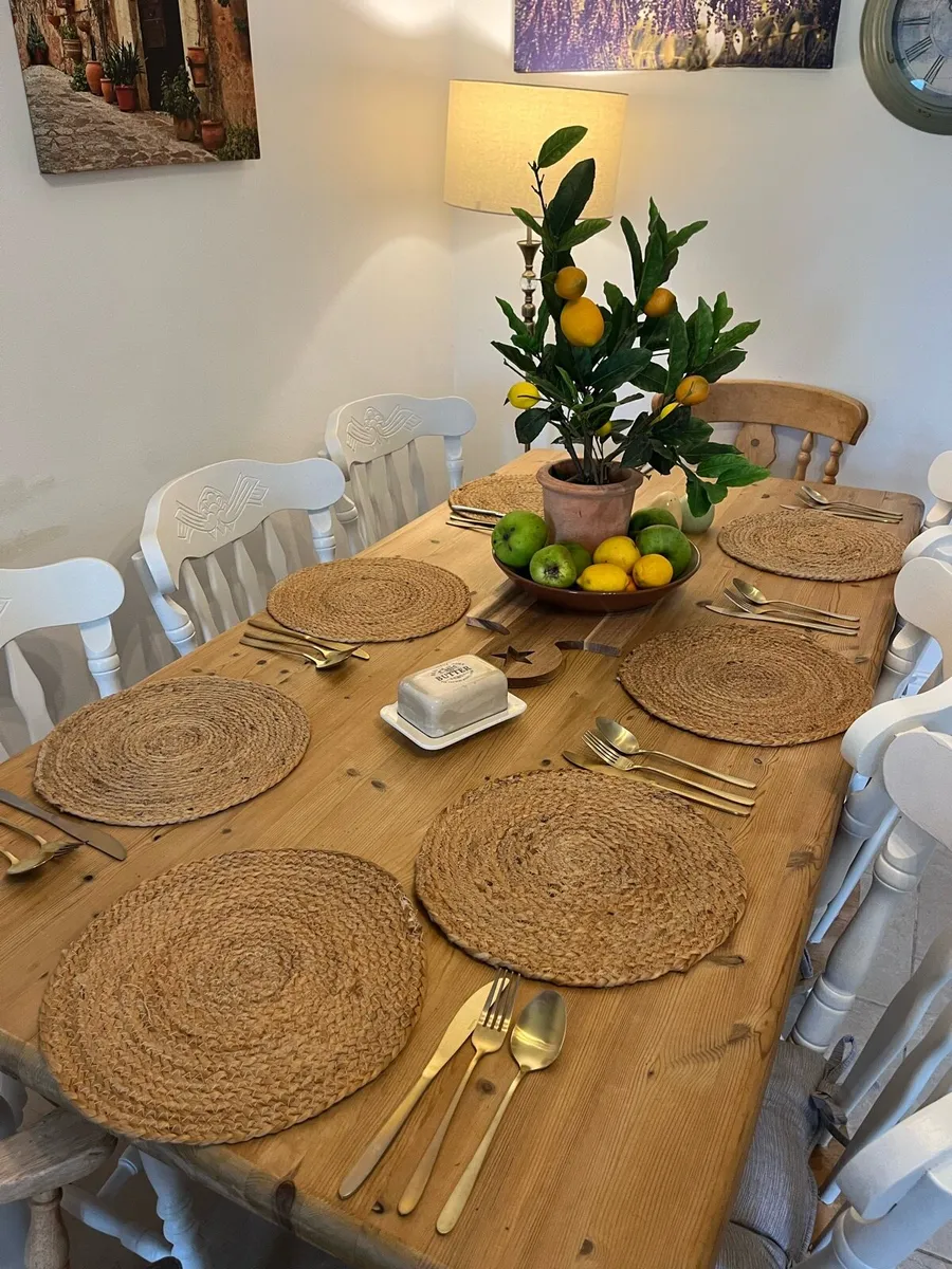 Farmhouse table and chairs - Image 3