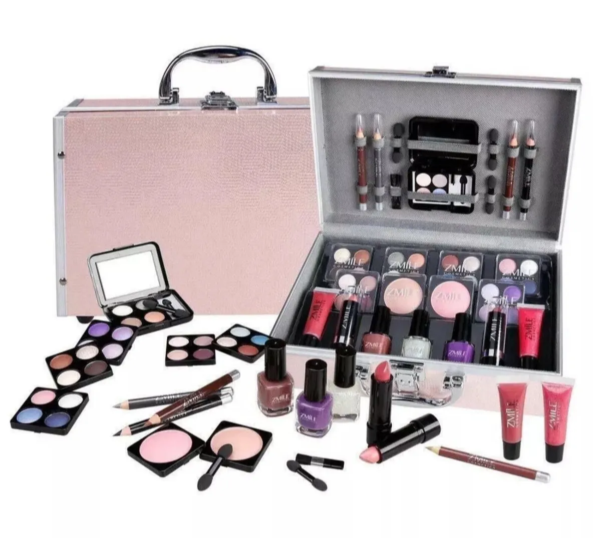 42pc Vanity Case  Beauty Cosmetic Travel Set - Image 1