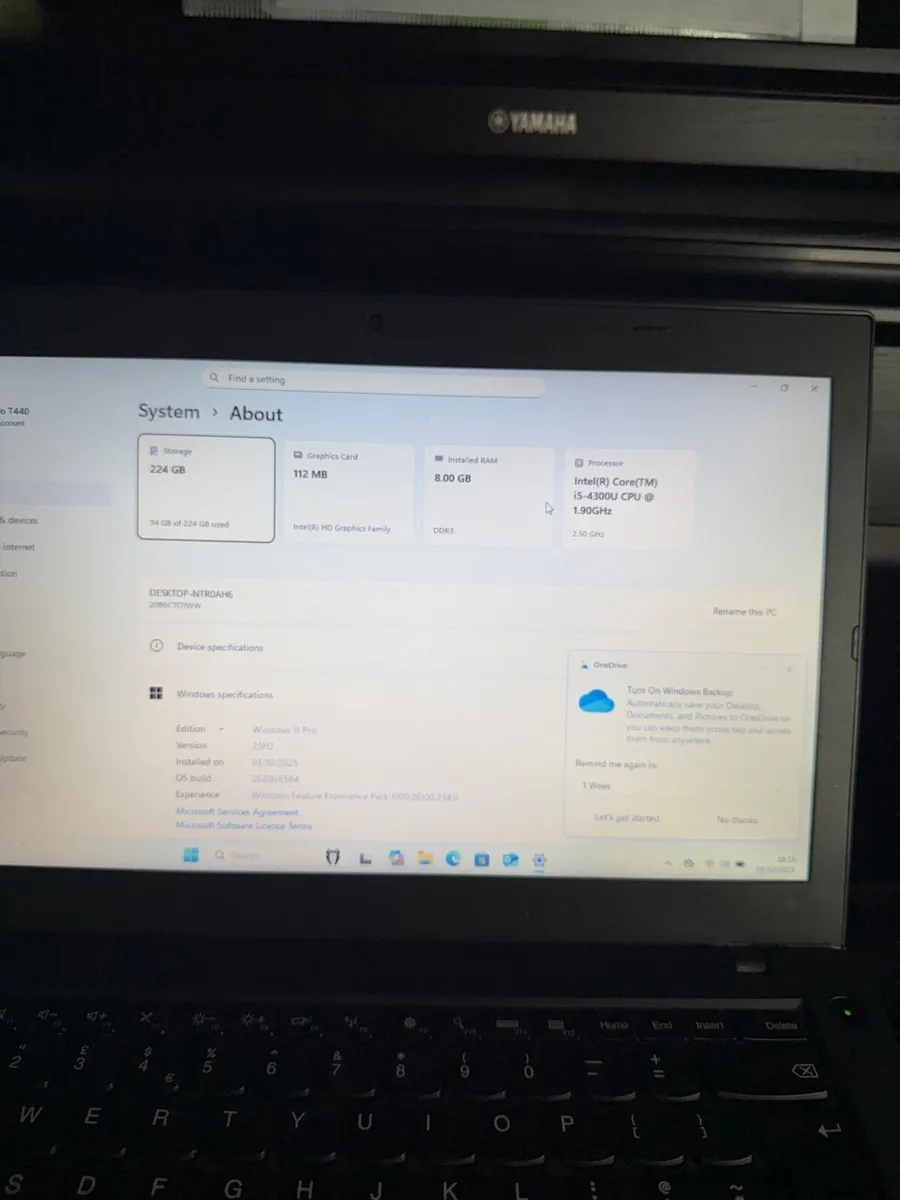 Lenovo ThinkPad T440 Laptop i5/8GB/256SSD - Image 2