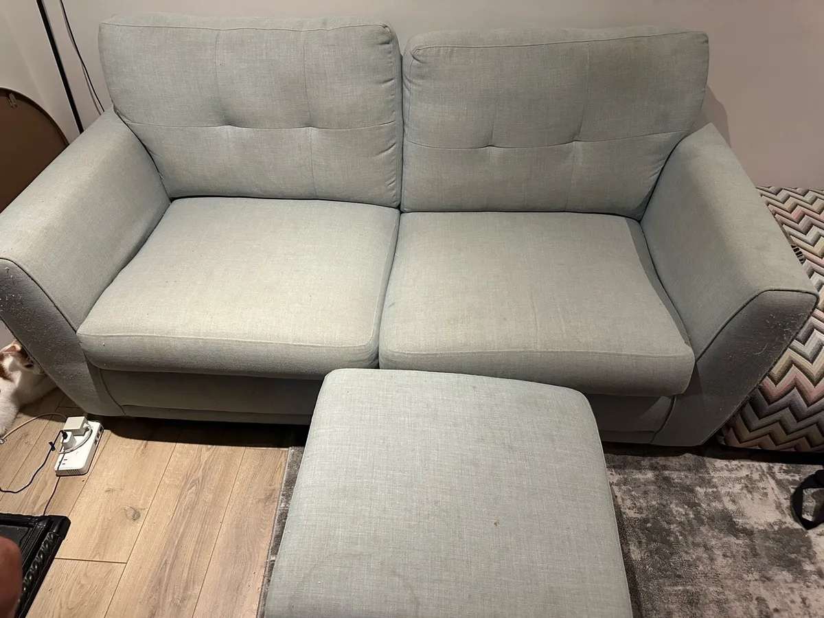 3person Sofa with footstool and storage - Image 1