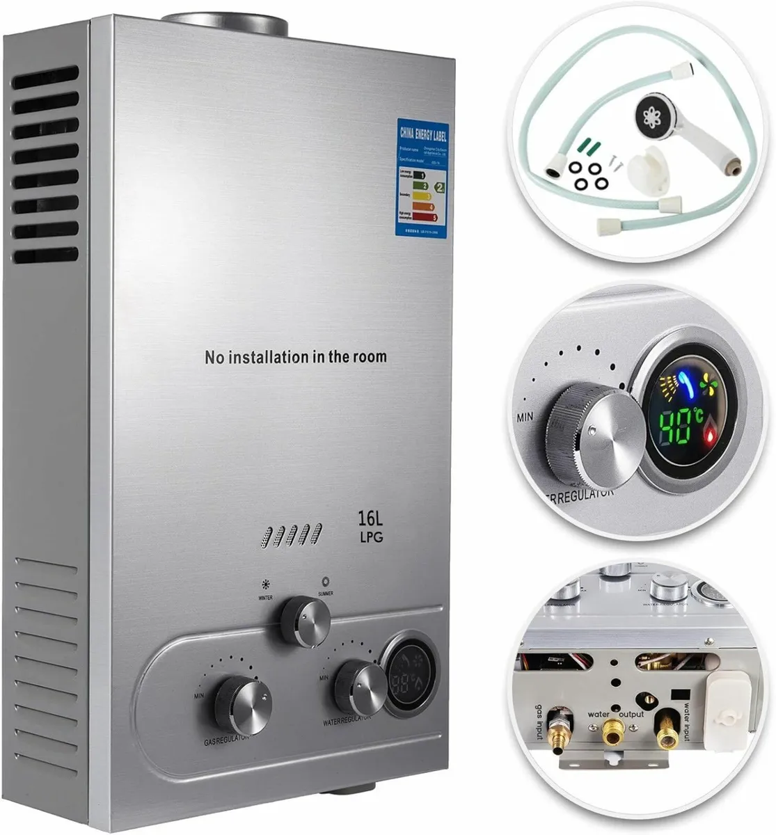 16-Litre Instant Propane Gas Water Heater - Image 1