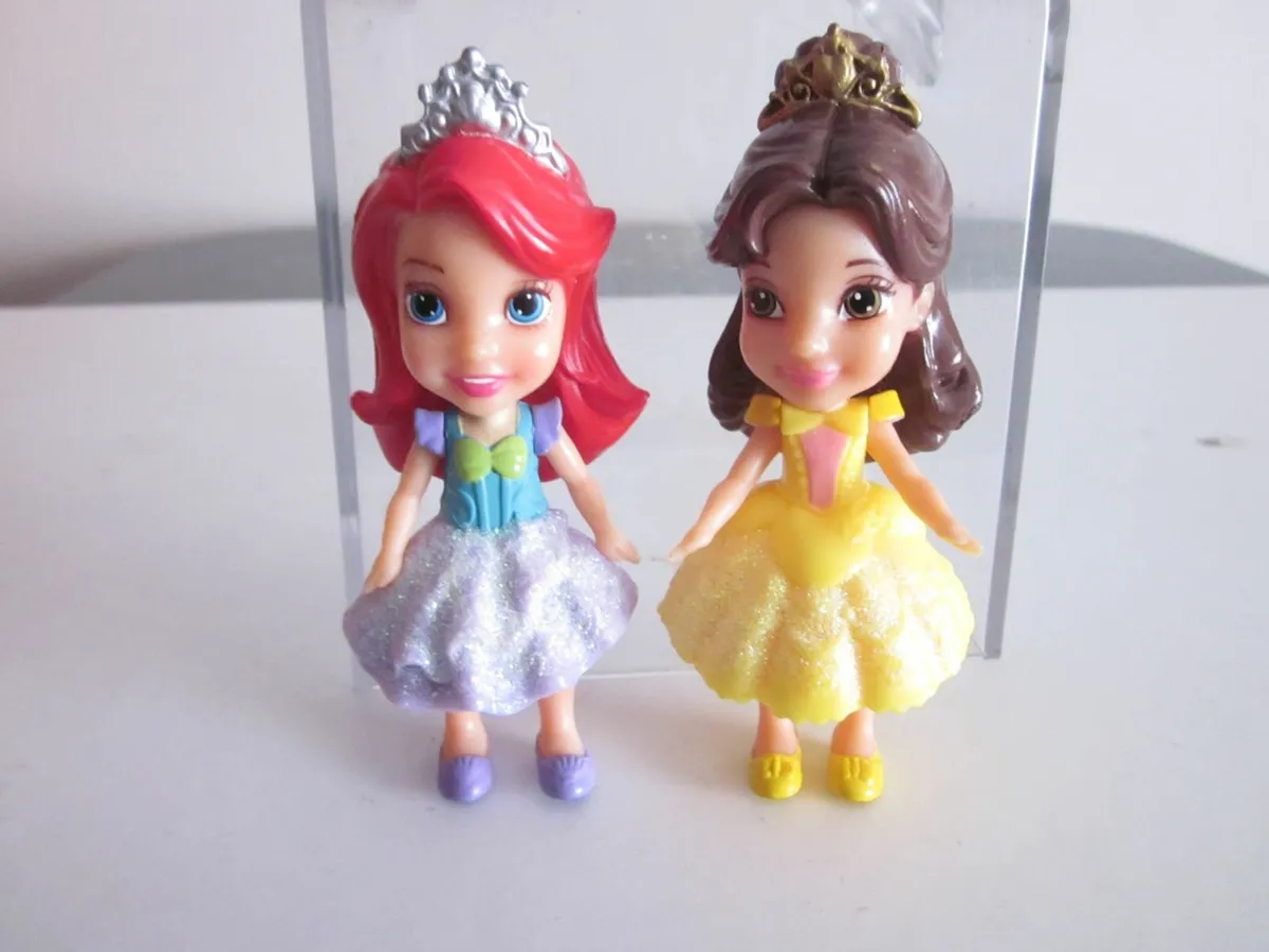 Disney Princess Mini Toddler Ariel and Belle 3" - Image 1