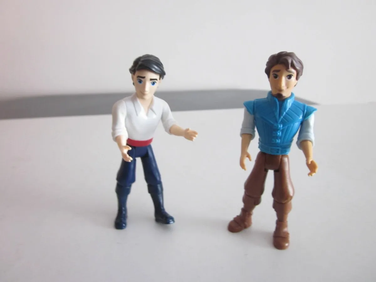 Disney Posable Prince Eric and Flynn Ryder Figures - Image 1