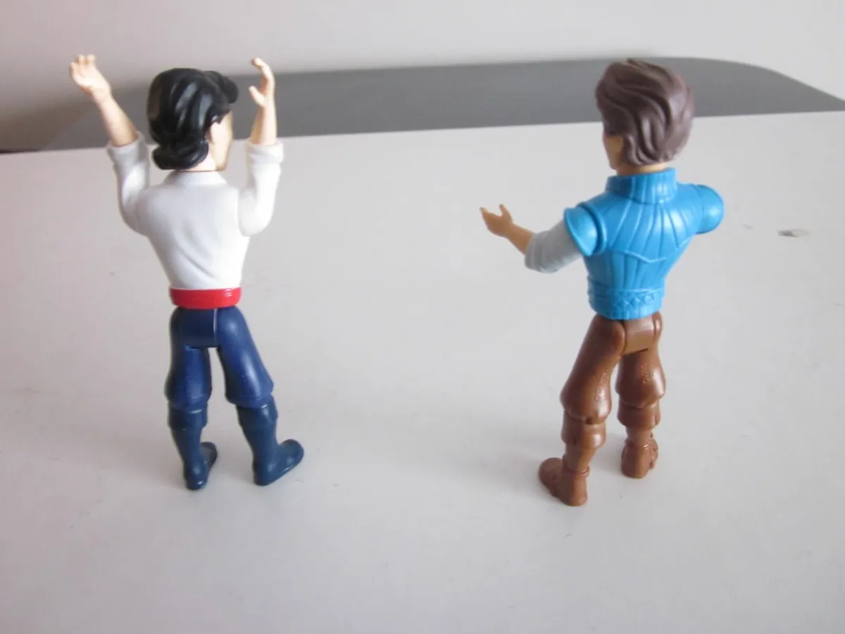 Disney Posable Prince Eric and Flynn Ryder Figures - Image 2