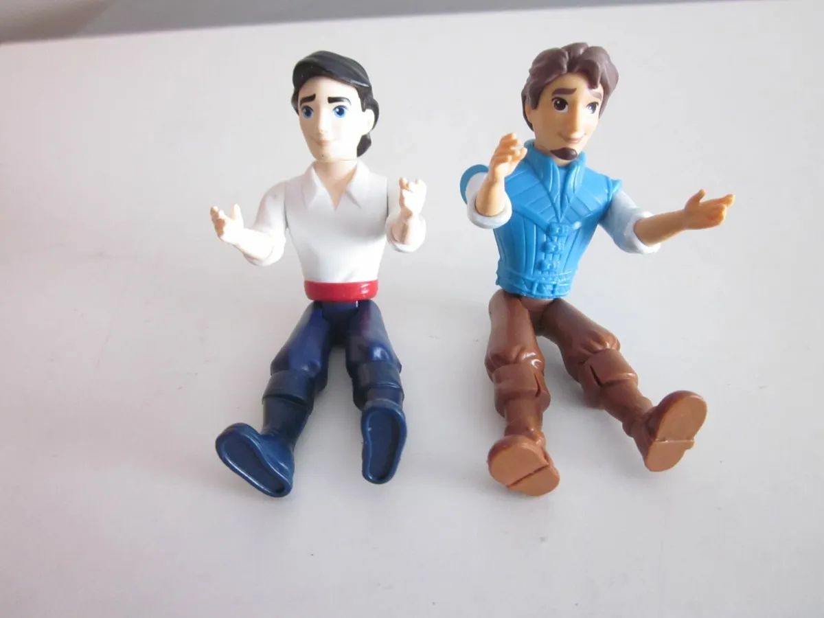 Disney Posable Prince Eric and Flynn Ryder Figures - Image 3