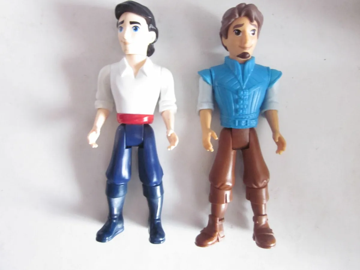 Disney Posable Prince Eric and Flynn Ryder Figures - Image 4