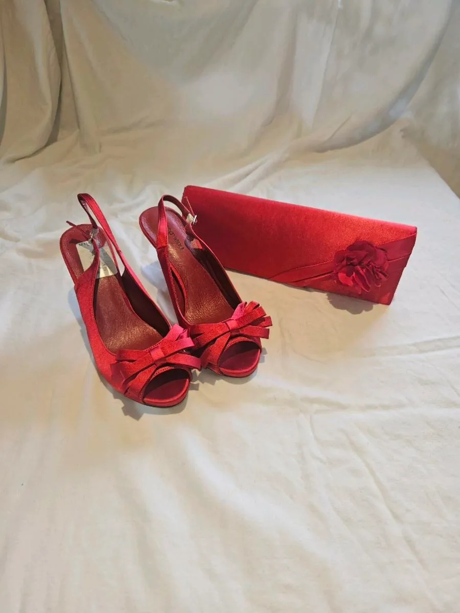 Matching Shoes and Bag in Red - Image 1