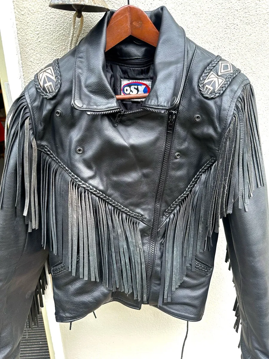 Ladies leather motorcycle jacket - Image 1