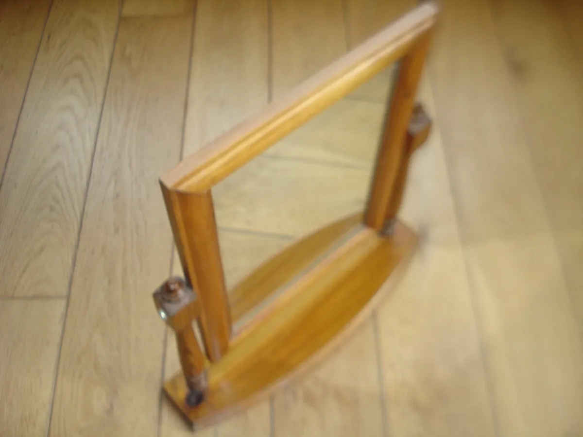 SOLID DARK IRISH PINE VANITY MIRROR. - Image 4