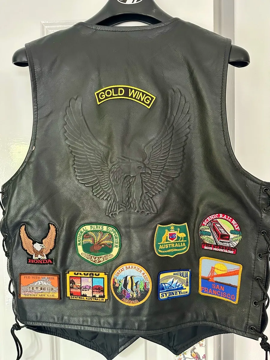 Motorcycle leather vest - Image 4