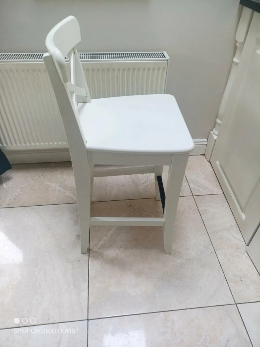 IKEA ingolf white bar stools - Image 2