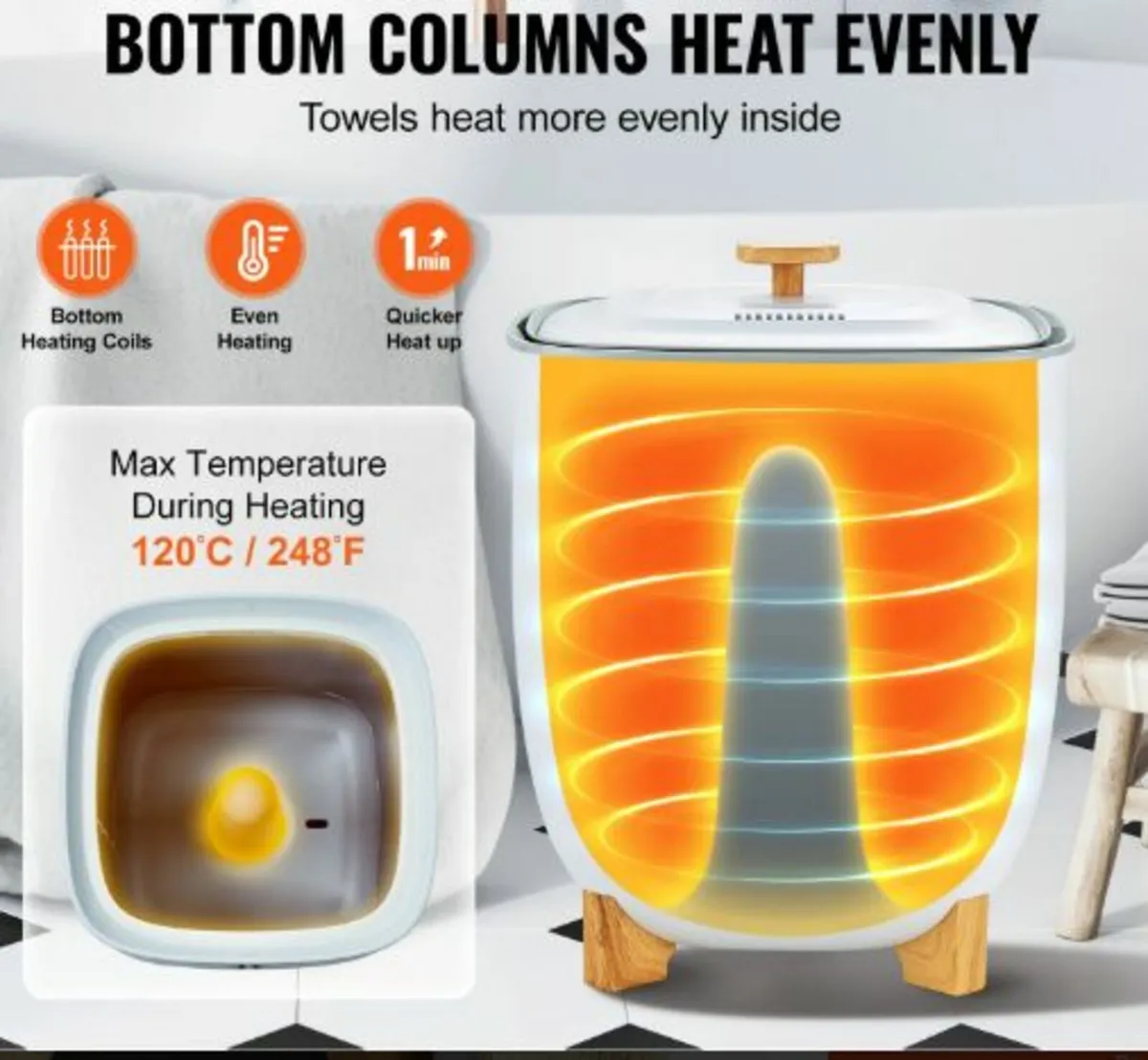 25L Large Towel Warmer Bucket,Towel Warmer - Image 2