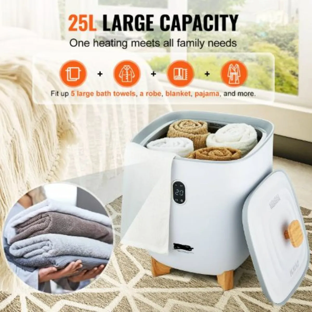 25L Large Towel Warmer Bucket,Towel Warmer - Image 4