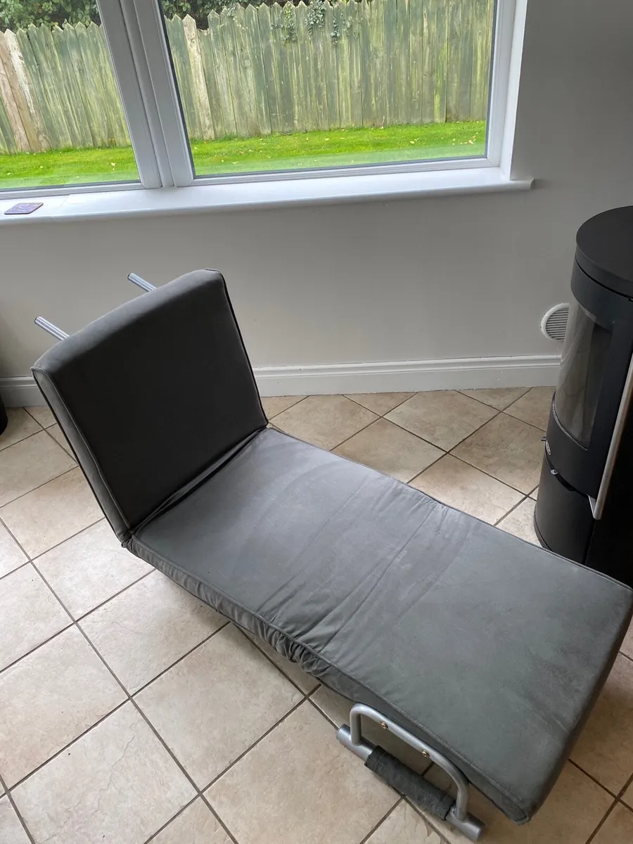 Chair Bed Grey Recliner Adjustable - Image 2