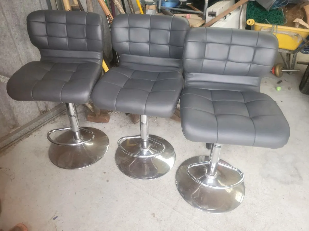 3 kitchen stools grey colour
