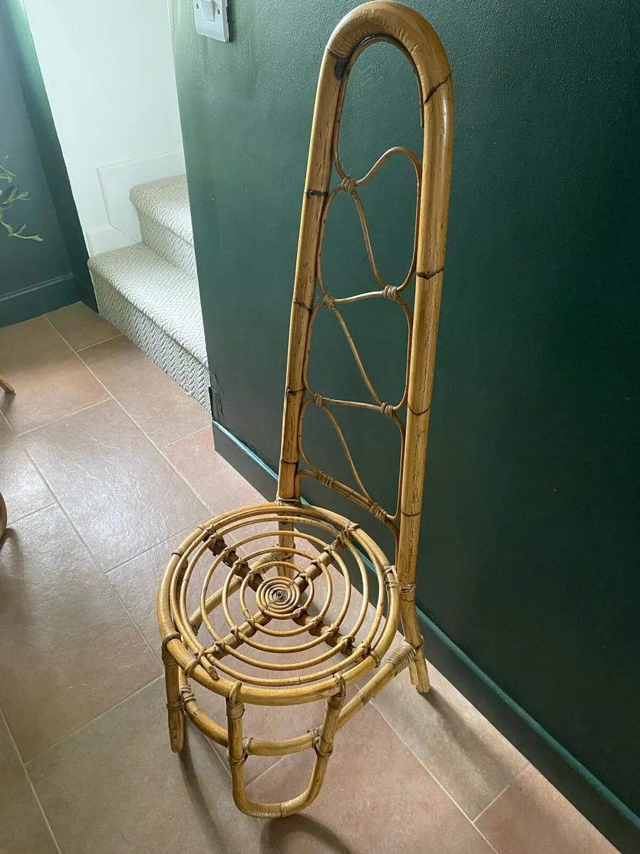 Vintage High backed Italian Chairs and table - Image 3