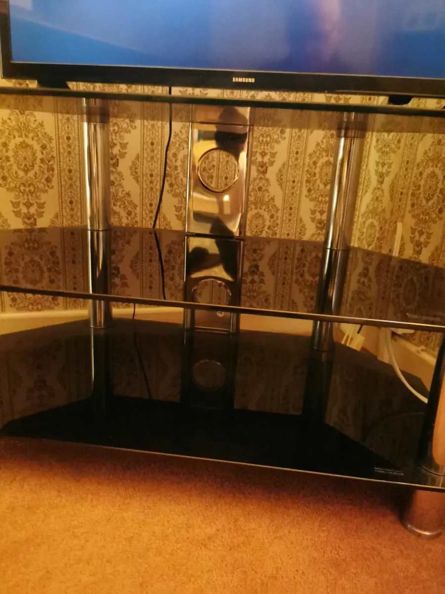 Television and Glass Table - Image 3