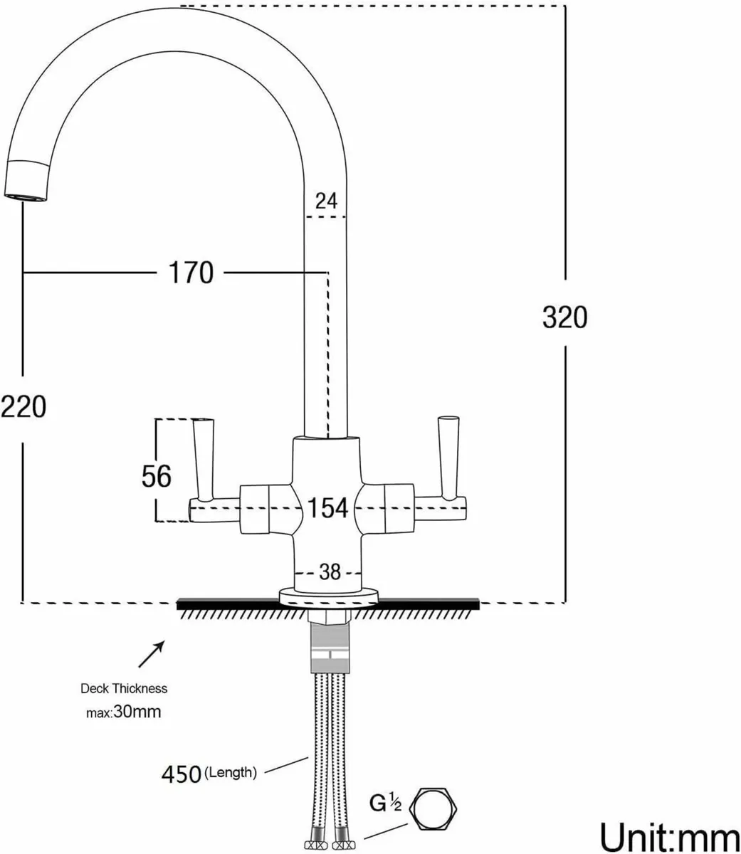 Kitchen Sink Mixer Tap Monobloc Chrome 360° - Image 3
