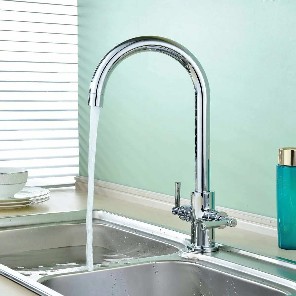 Kitchen Sink Mixer Tap Monobloc Chrome 360° - Image 1