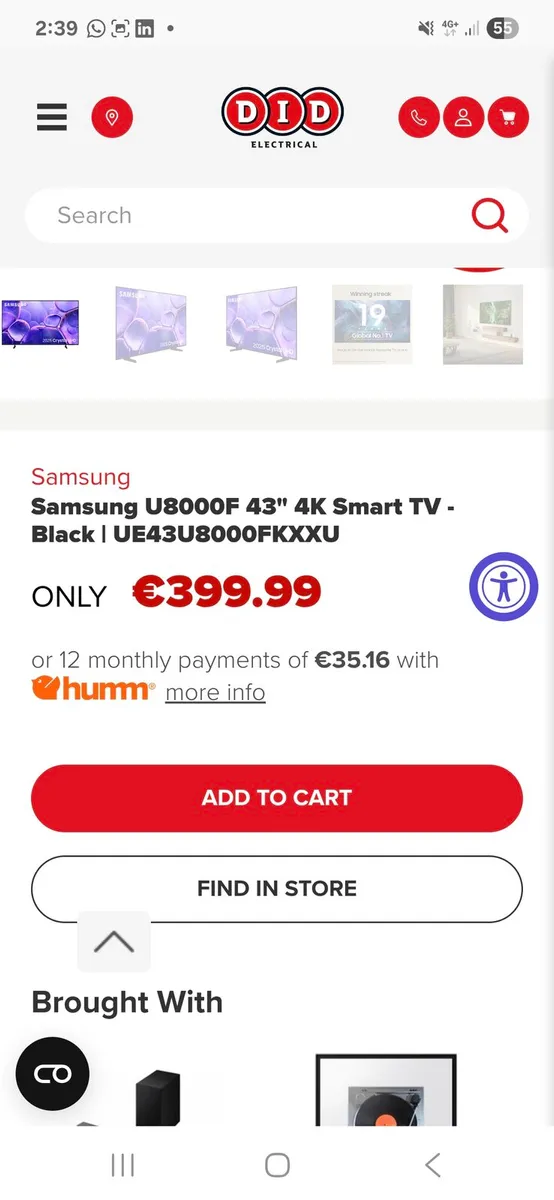 SAMSUNG 43" SMART TV - Image 3