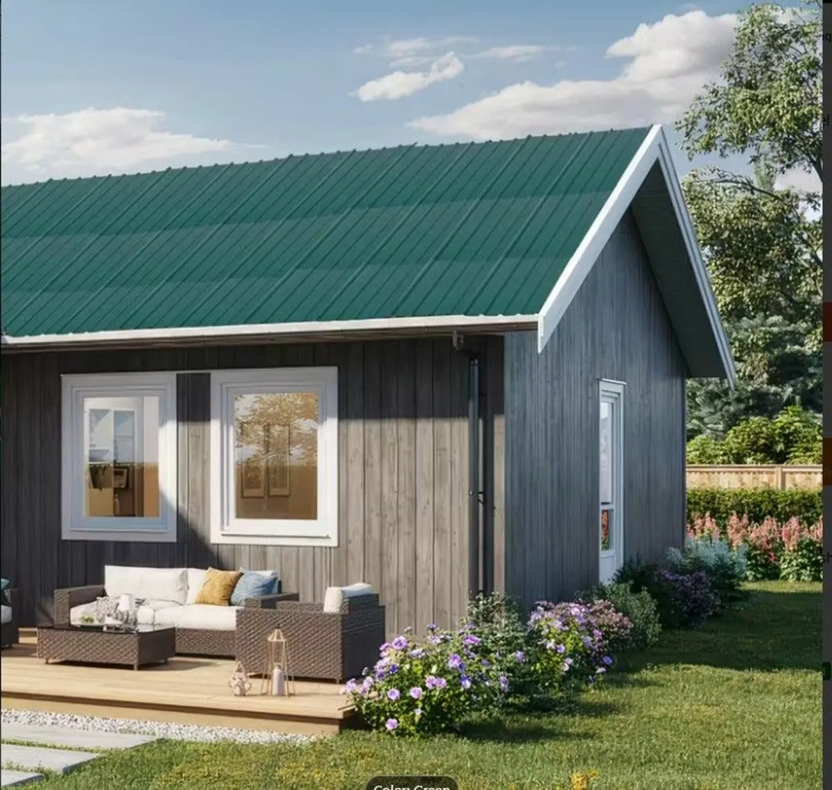 12-Piece Corrugated Metal Roofing Sheets – Green – - Image 3