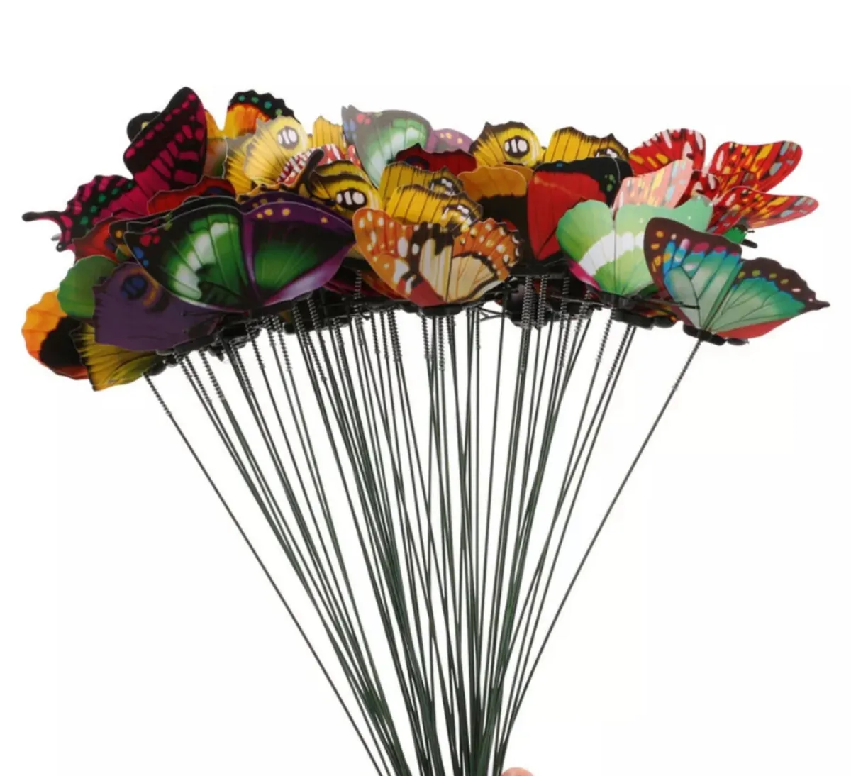 50 x Colourful Garden Butterflies On Sticks NEW - Image 2
