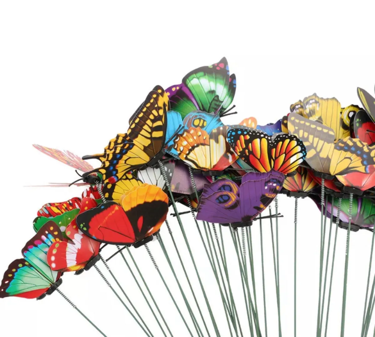 50 x Colourful Garden Butterflies On Sticks NEW - Image 3