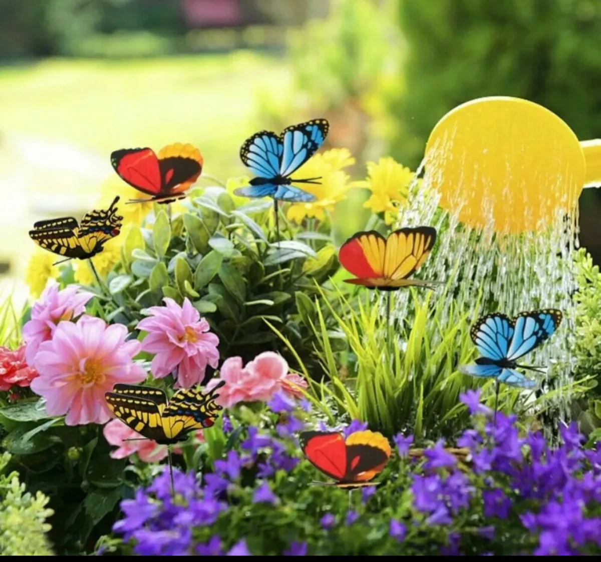50 x Colourful Garden Butterflies On Sticks NEW - Image 4