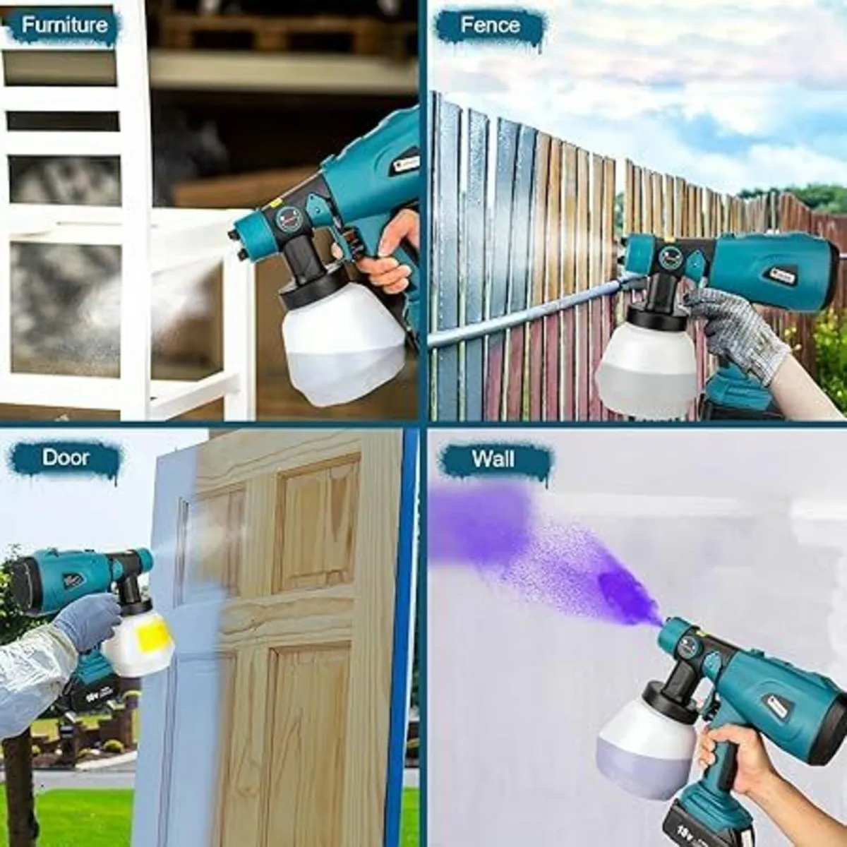 YEX-BUR Cordless Paint Sprayer for Makita 18V Batt - Image 4