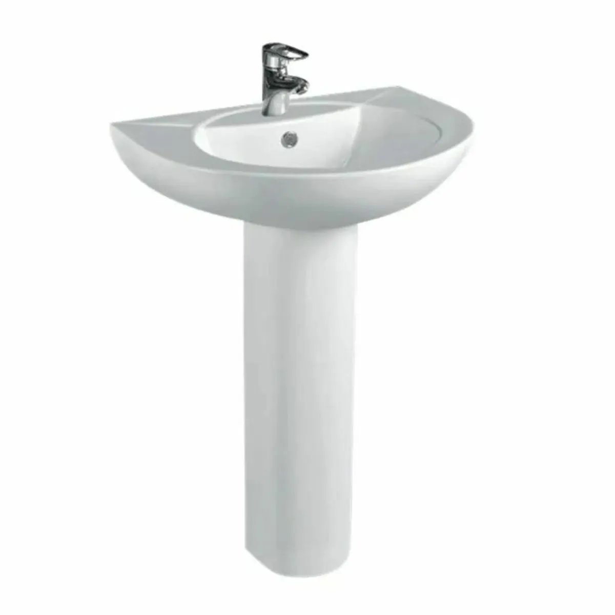 Ceramic Toilet Set – Two-Piece with Pedestal Basin - Image 4