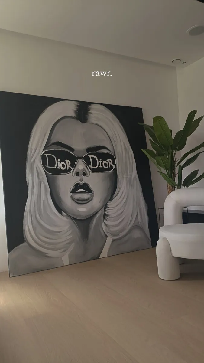Acrylic painting (Woman in Dior) - Image 1