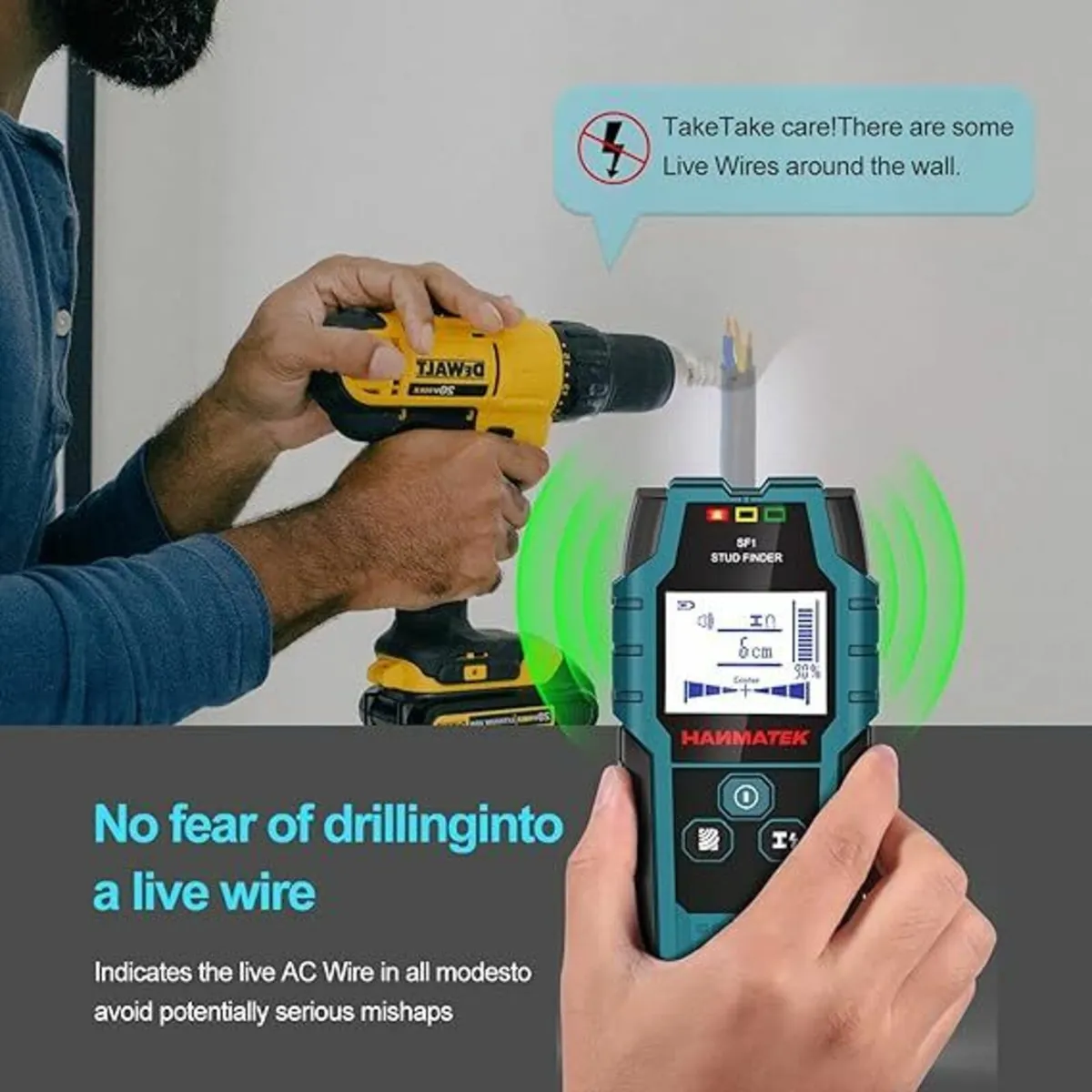 HANMATEK SF1 Cable Finder Detector Wall Scanner De - Image 3