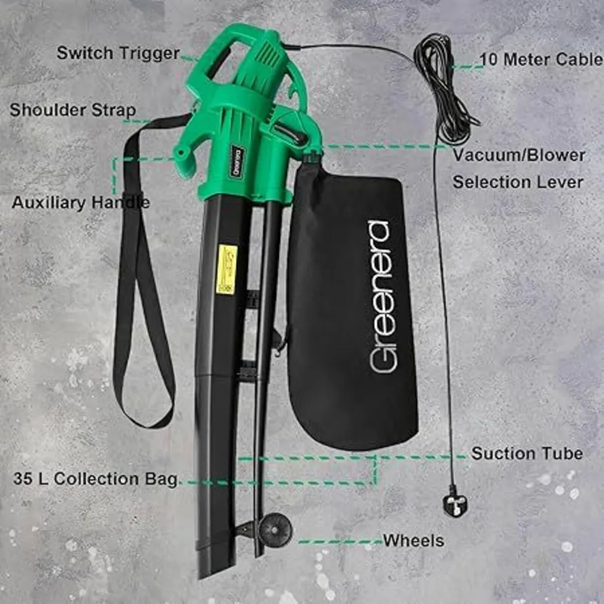 3 in 1 Leaf Blower,Leaves Vacuum Cleaner & Mulcher - Image 2