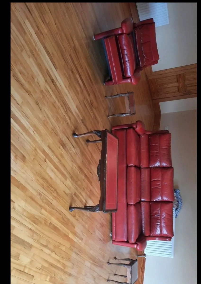 Three seater sofa- genuine leather -arm chair Recl - Image 4