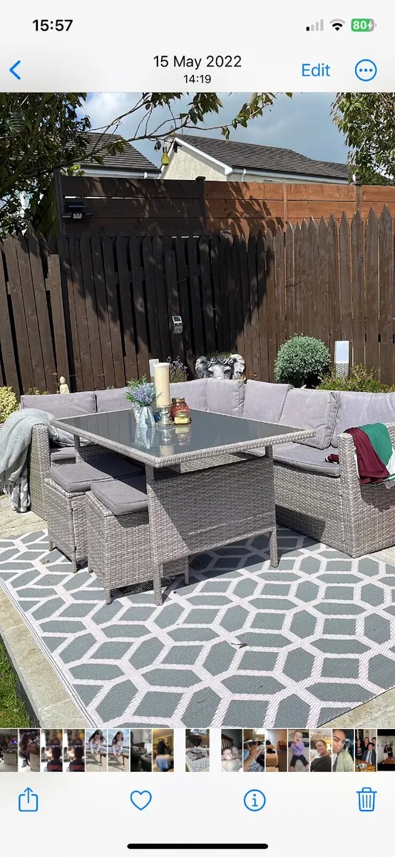 Garden L couch and table - Image 1