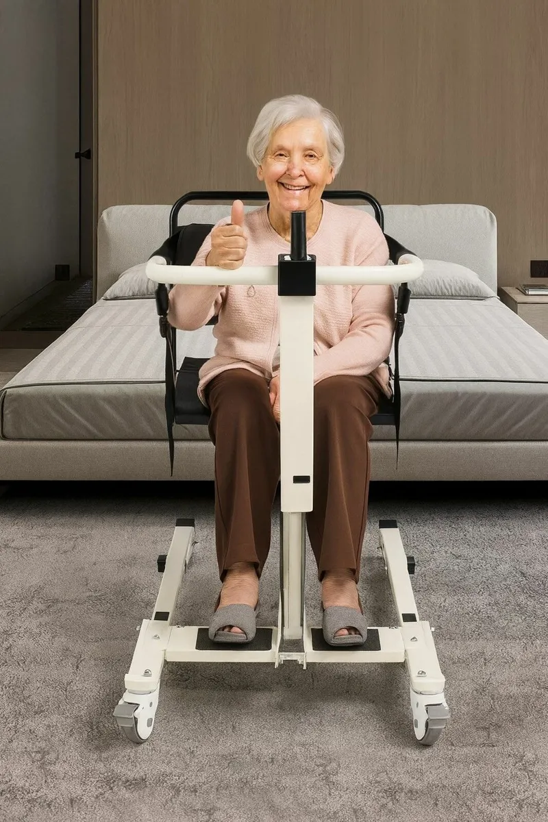 Hydraulic Patient Transfer Chair with Wheels - Image 4