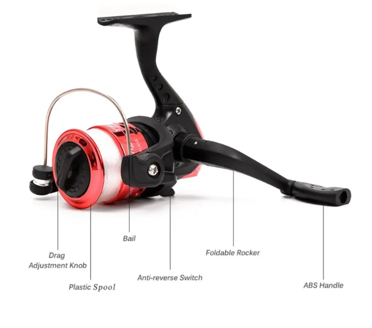 2.1m Telescopic Fiberglass Fishing Rod & Reel NEW - Image 4