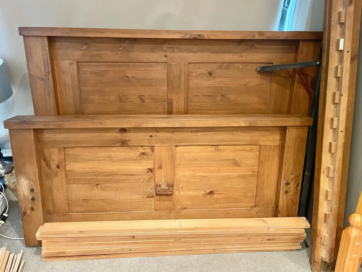 Extremely Solid 4 Ft 6” Wooden Double Bed -Deliver - Image 3