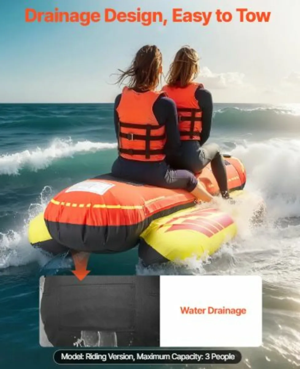 Towable Tubes for Boating, 1-3 Riders Inflatable - Image 4