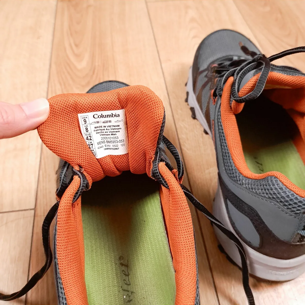Columbia Grey Orange OutDry Hiking Shoes 8UK/42EU - Image 4