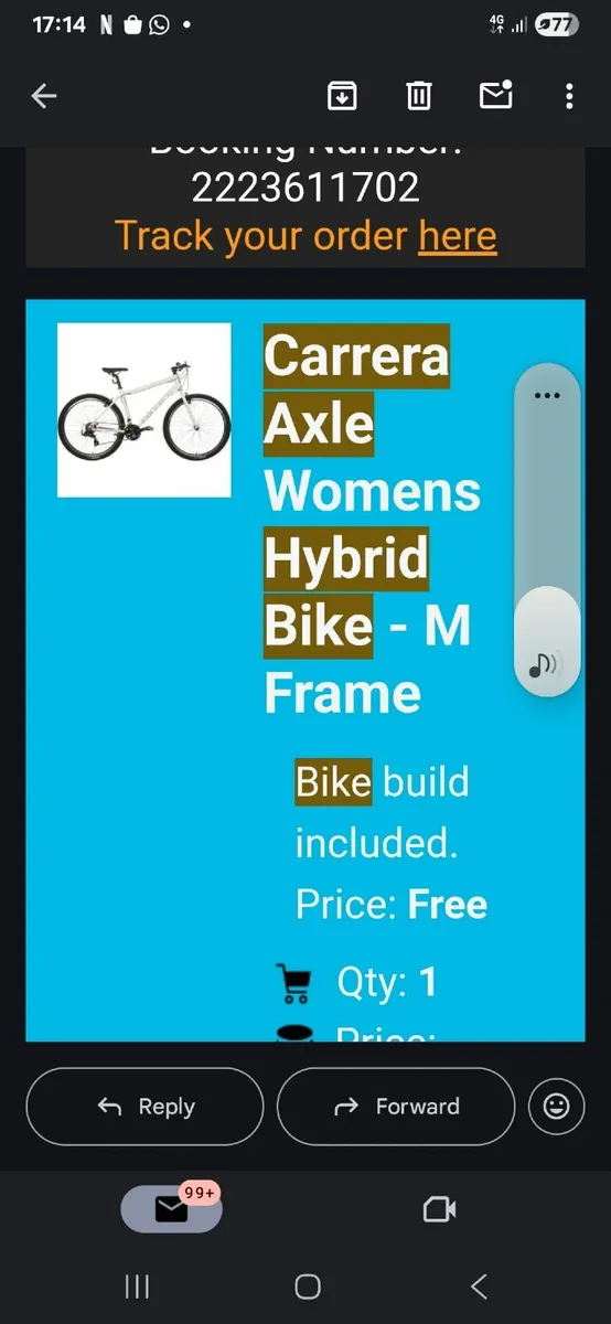 Carrera axel ladies hybrid bike