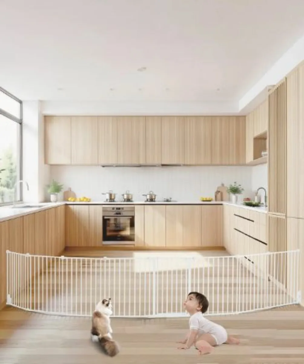 Baby Gate, 192 Inches Extra Wide, 28 Inches High - Image 1