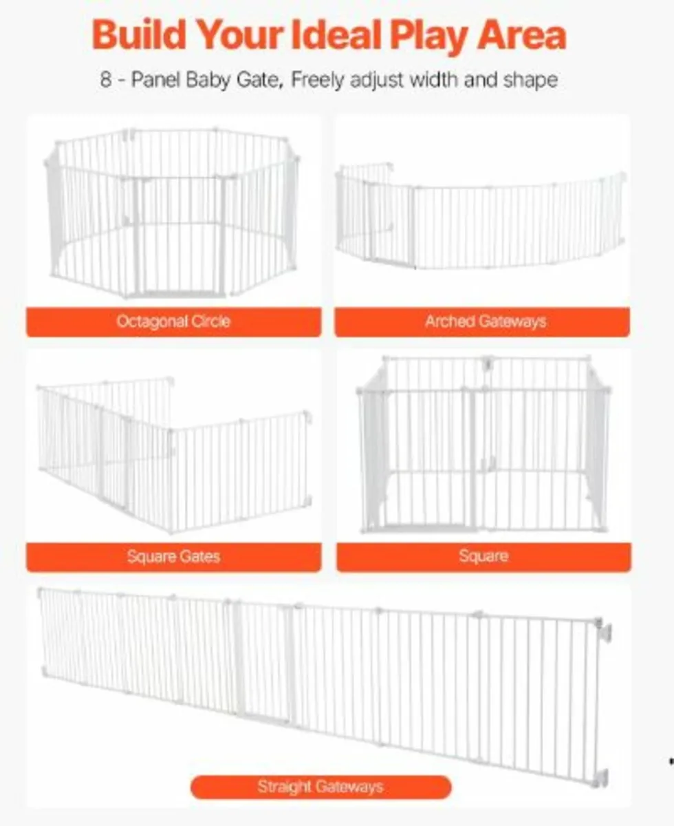 Baby Gate, 192 Inches Extra Wide, 28 Inches High - Image 2