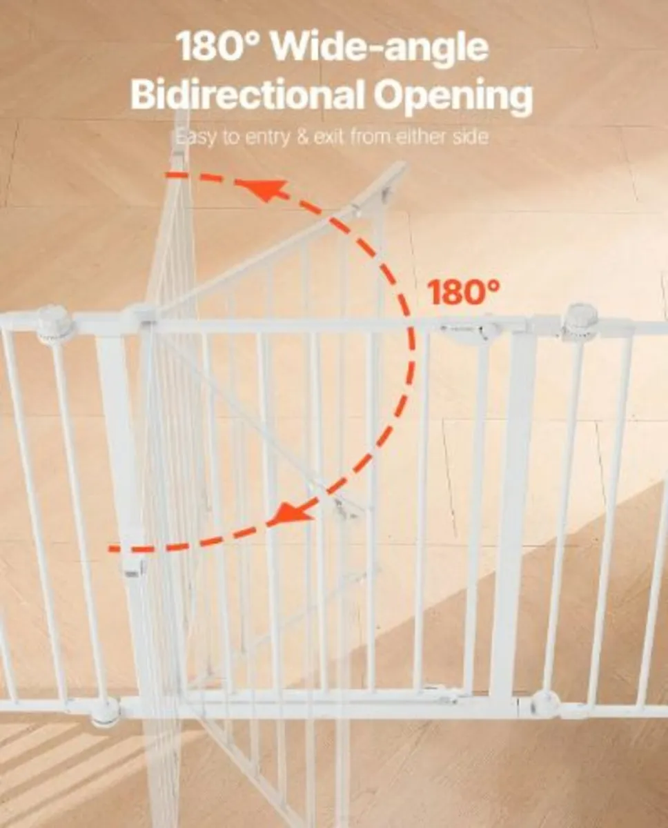 Baby Gate, 192 Inches Extra Wide, 28 Inches High - Image 4